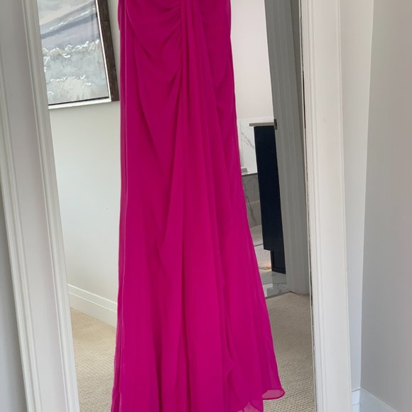 Bright Pink BADGLEY MISCHKA Ballgown Dress - Picture 9 of 15